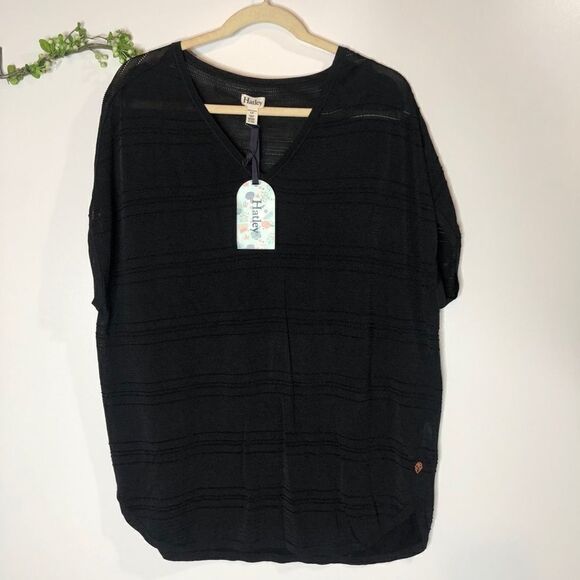NWT! Hatley Michaelle Black Short Sleeve Knit Top - Picture 1 of 10